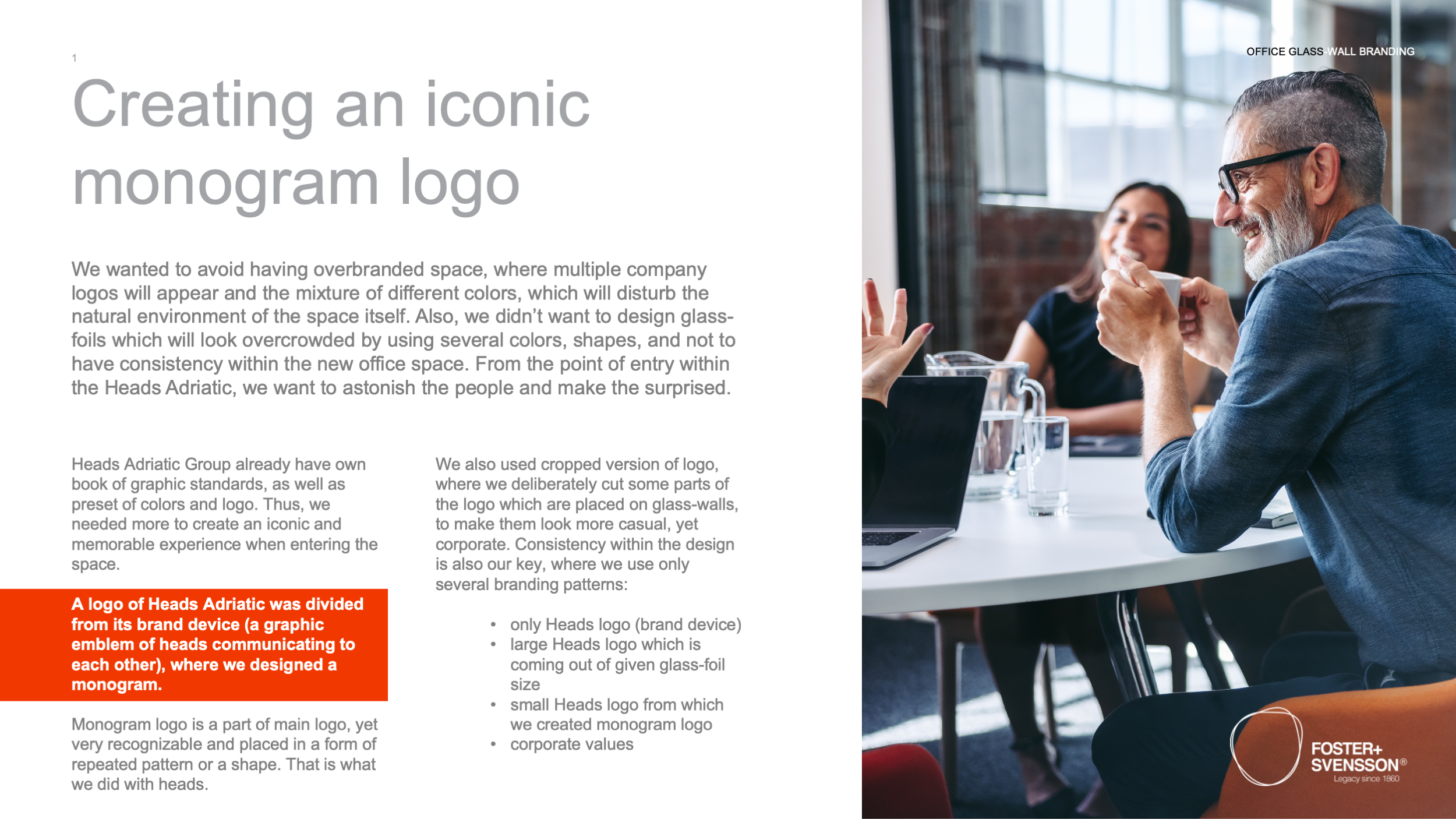 Heads Adriatic office branding and spatial design