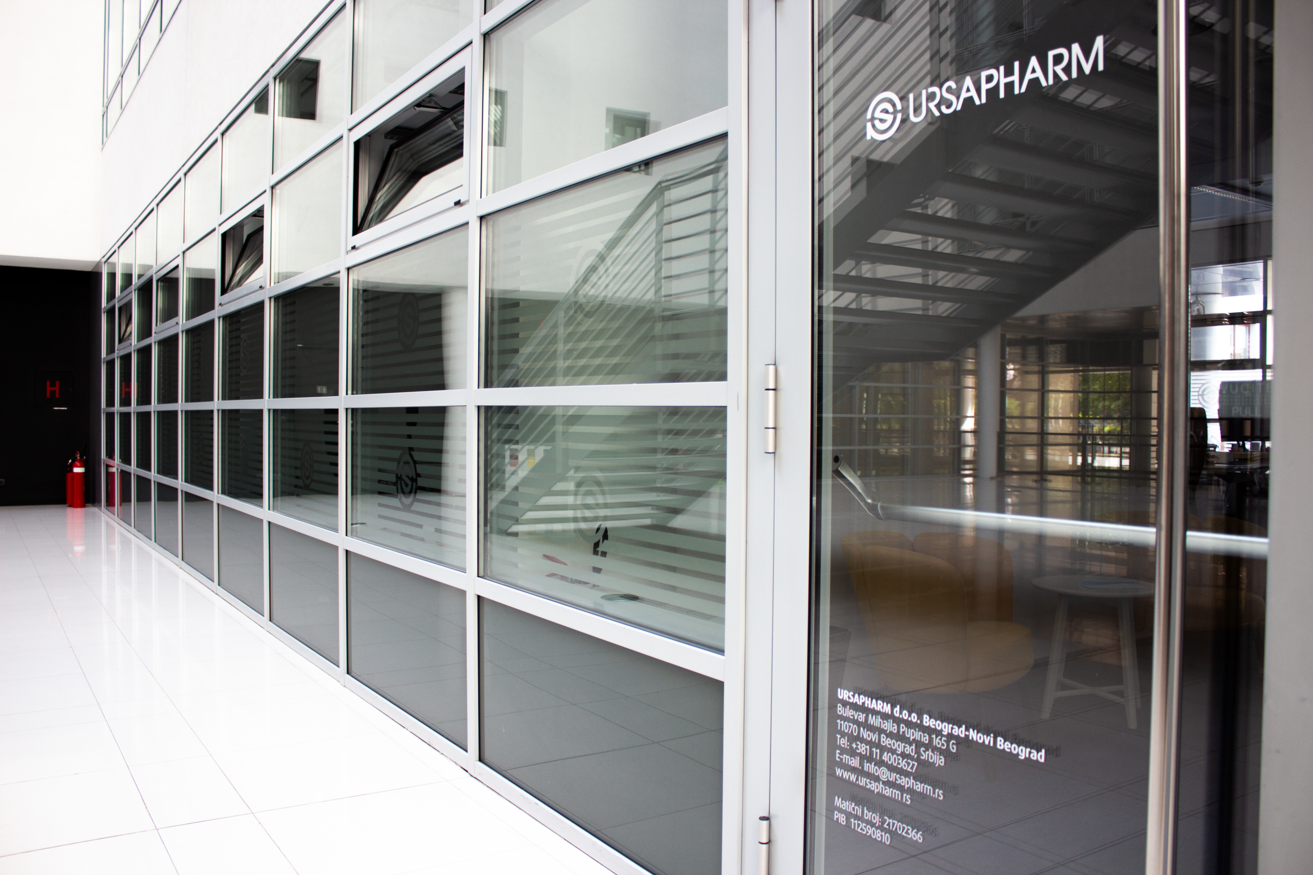 URSAPHAM Serbia office glass-wall branding