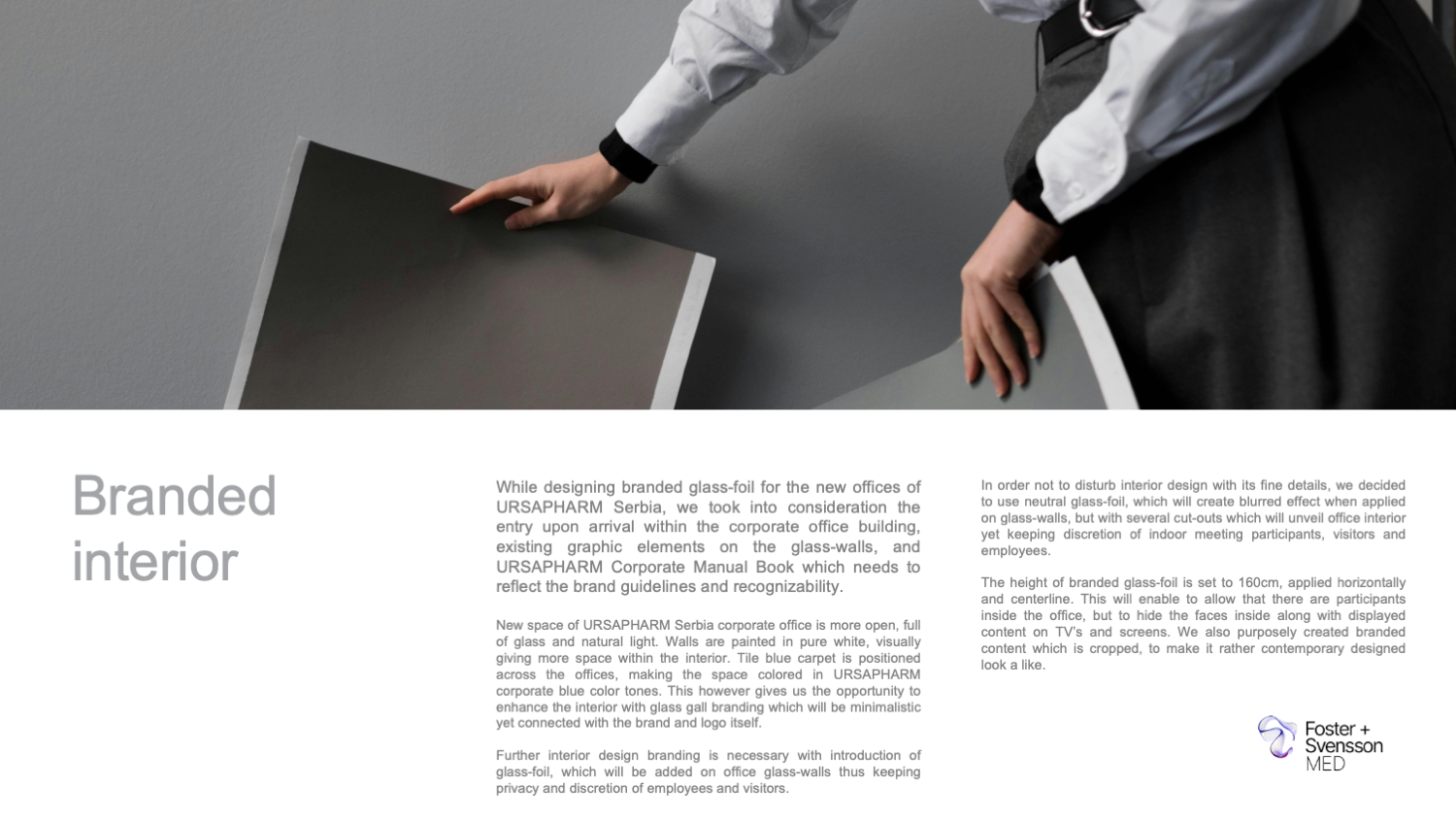 URSAPHAM Serbia office glass-wall branding