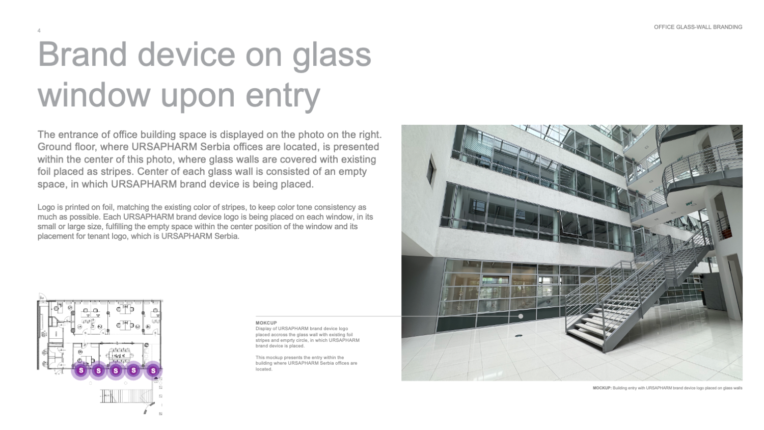 URSAPHAM Serbia office glass-wall branding