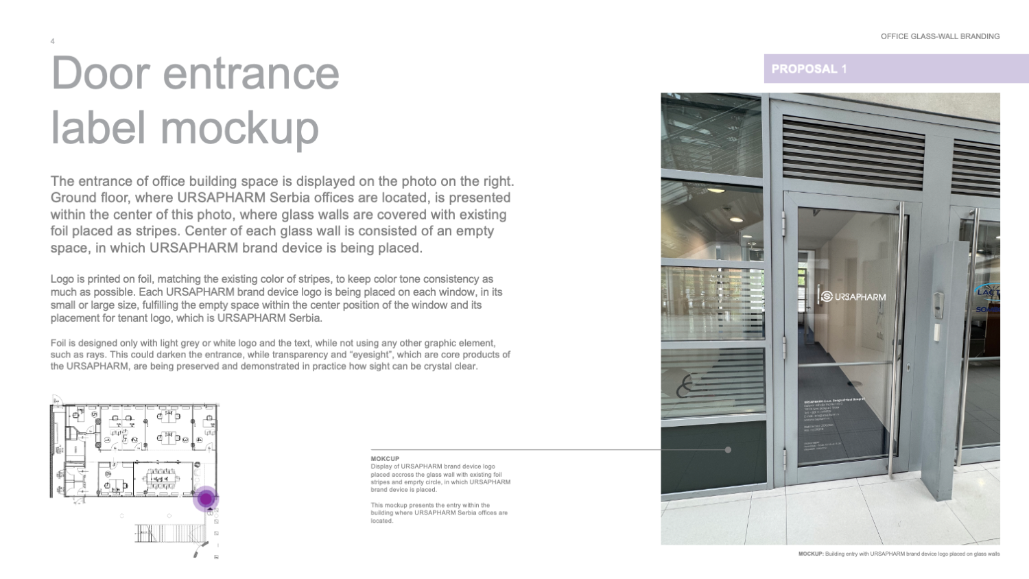 URSAPHAM Serbia office glass-wall branding
