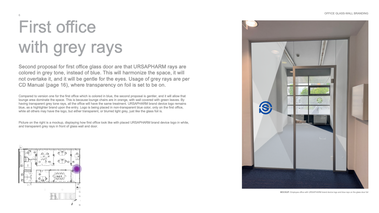 URSAPHAM Serbia office glass-wall branding
